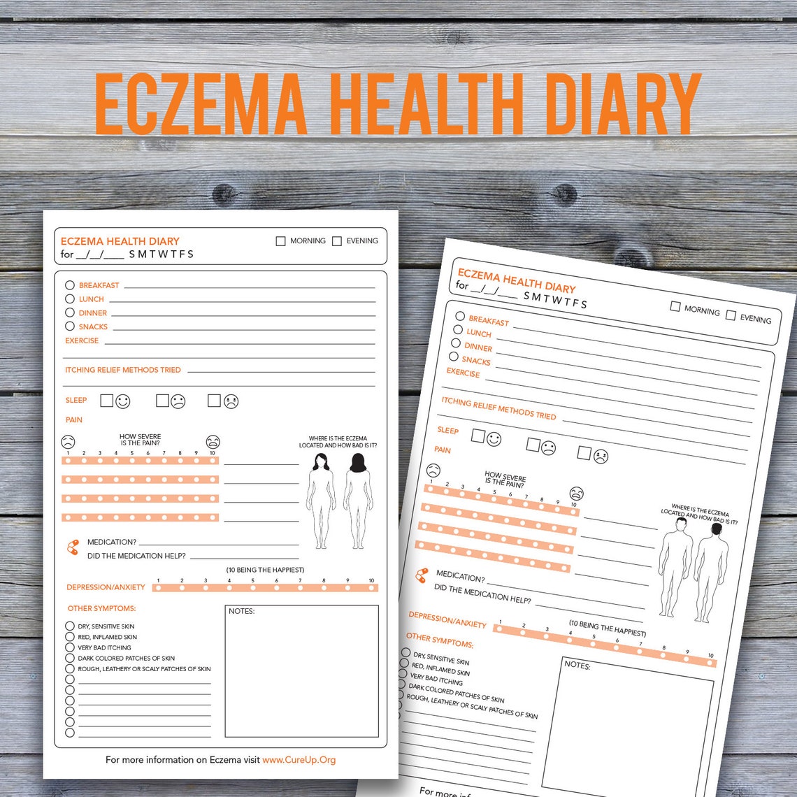 Eczema Health Diary and Tracker Etsy