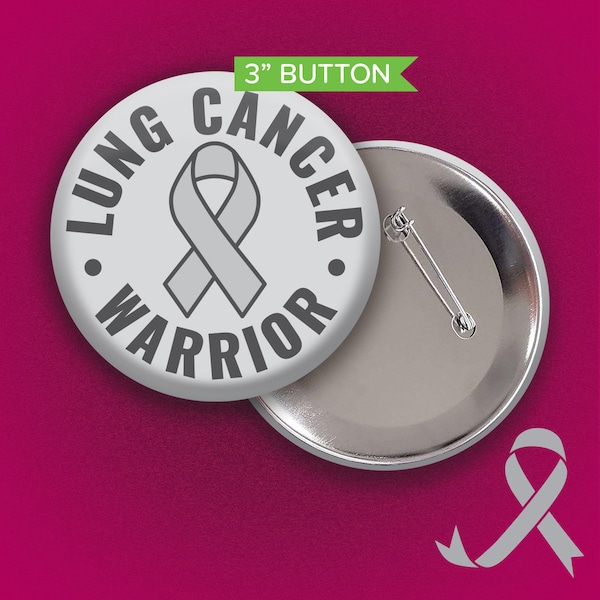 Lung Cancer Warrior Button