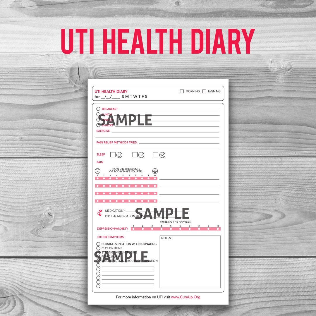 UTI Health Diary - Etsy