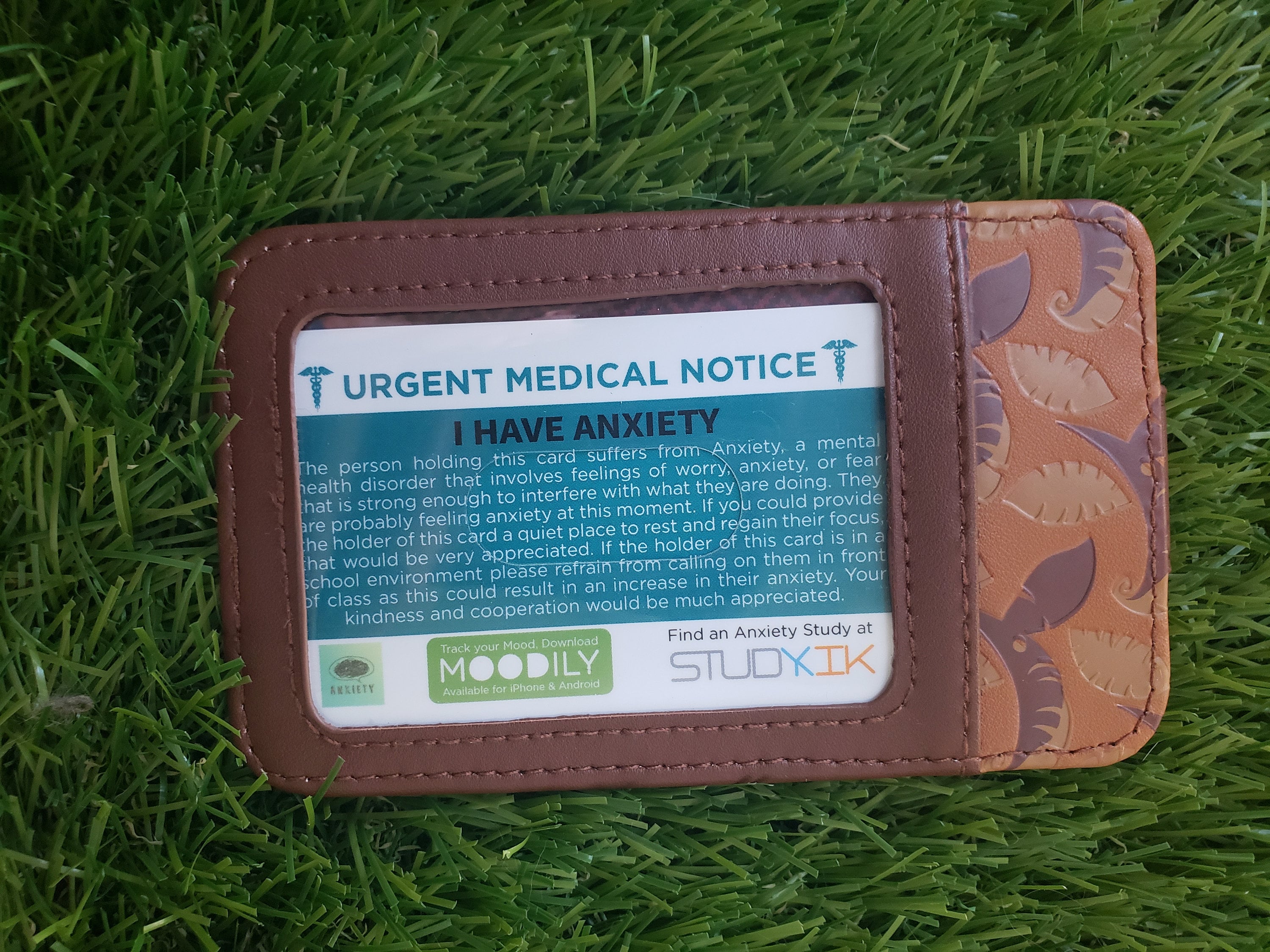 Anxiety Card Anxiety Emergency Card Anxiety Medical Card Etsy