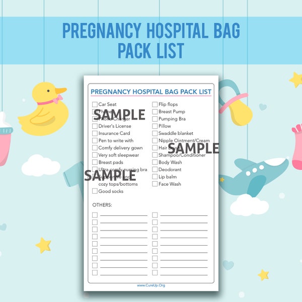 Pregnancy Hospital Bag Pack List Diary