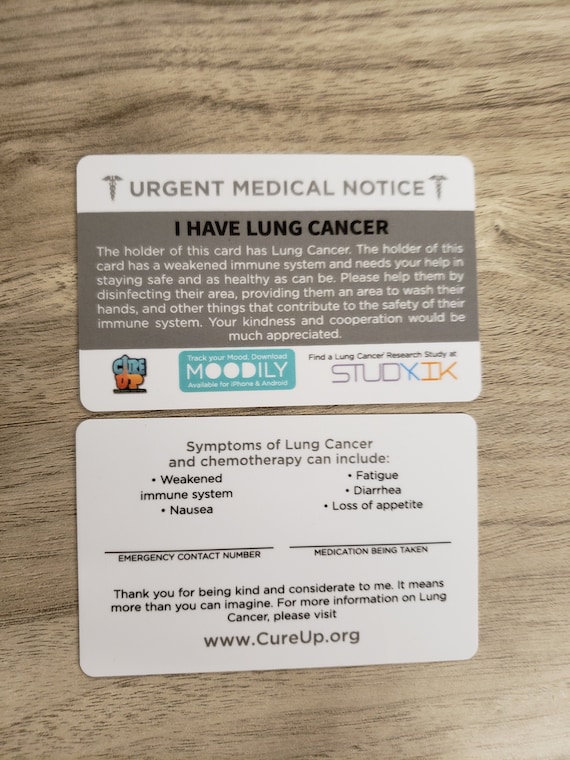 Carte de cancer du poumon, carte durgence pour le cancer du poumon ...