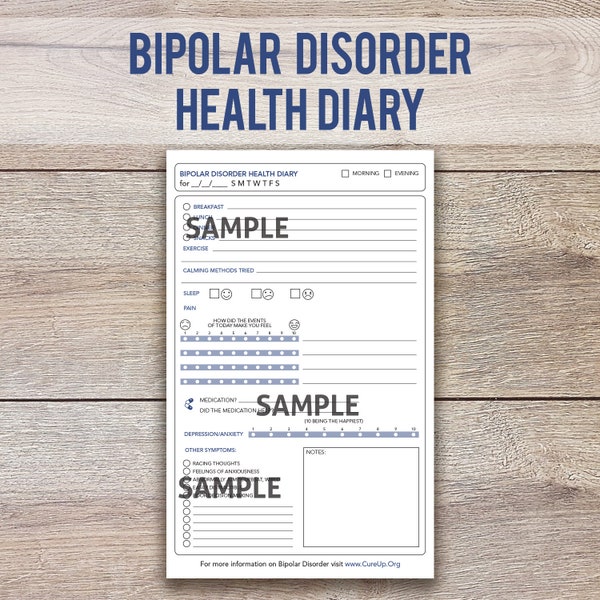 Bipolar Disorder Health Diary