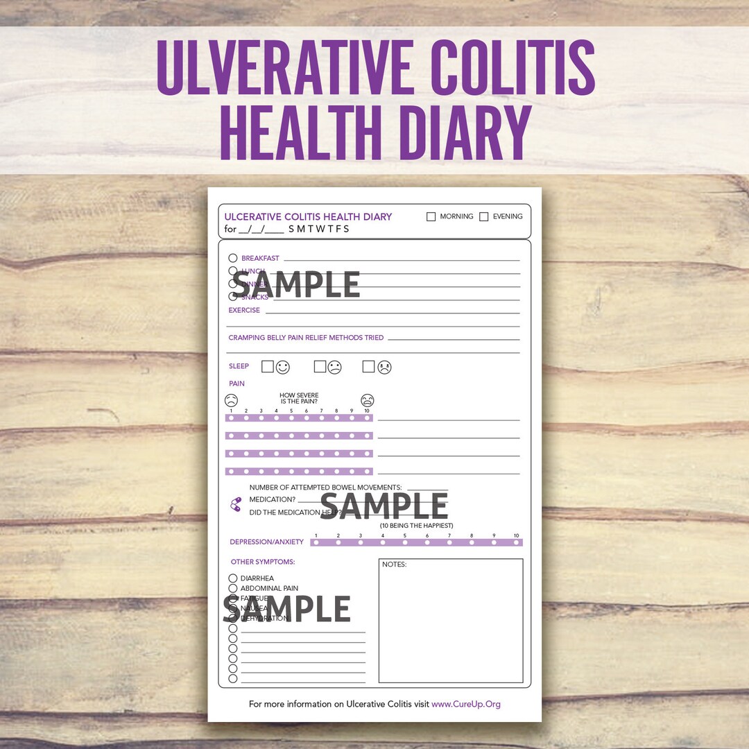 Ulcerative Colitis Health Diary Etsy