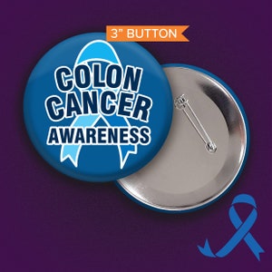 Colon Cancer Awareness Button