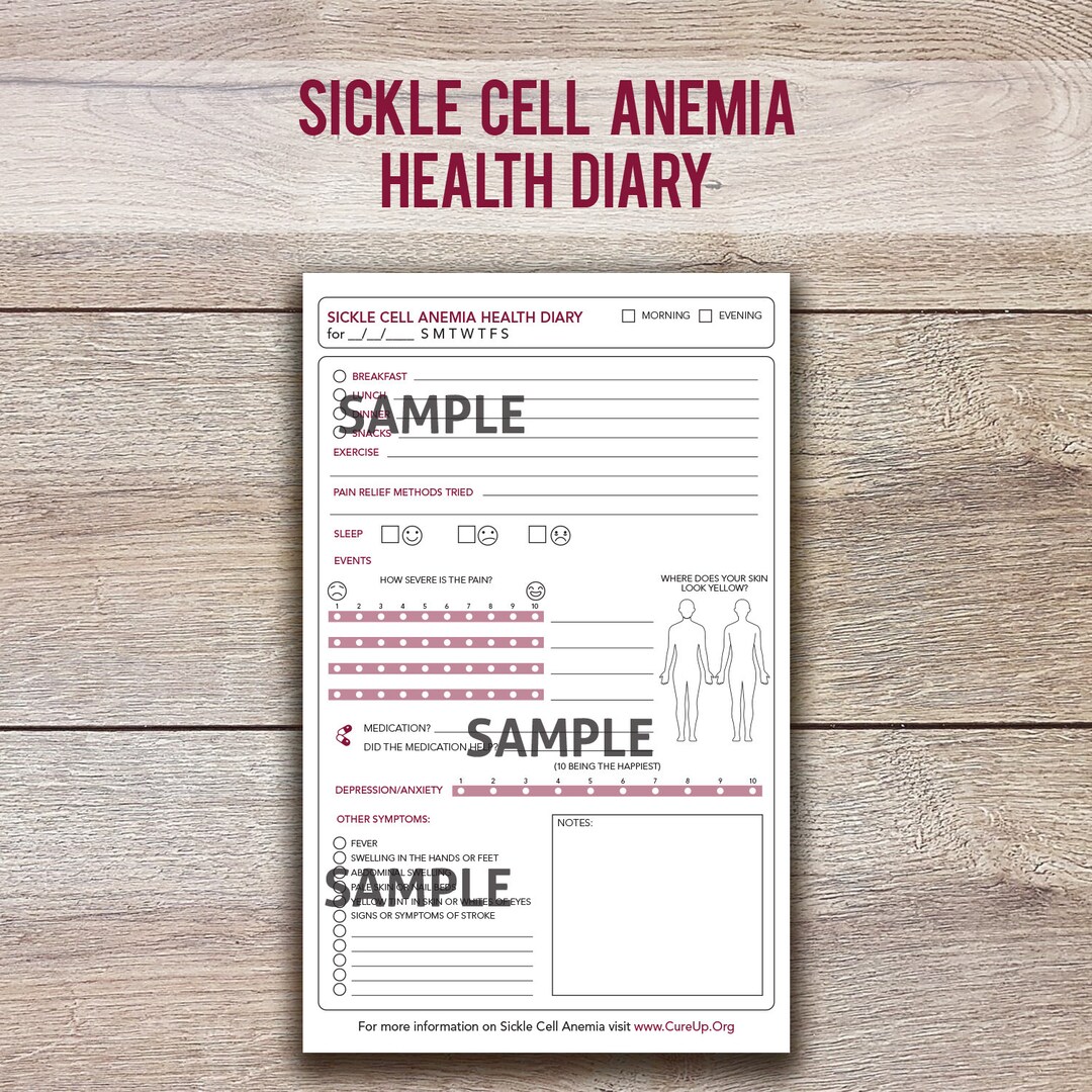 Sickle Cell Anemia Health Diary - Etsy