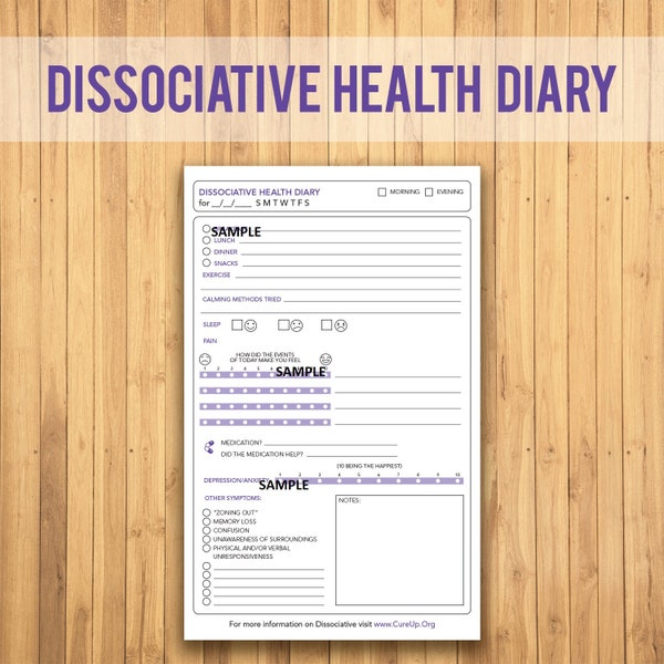 Dissociative Identity Disorder (DID) Health Diary