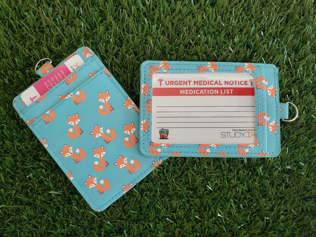 Fox Card Holder Medical Cardholder Credit Card Holder Etsy