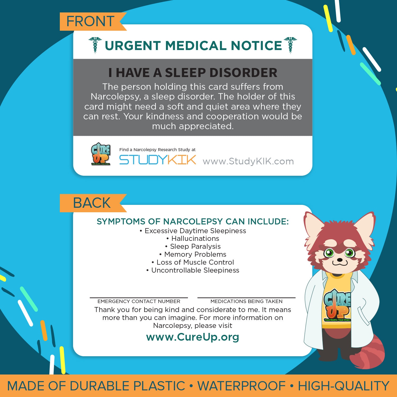 Narcolepsy Card Narcolepsy Emergency Card Narcolepsy Medical - Etsy Narcolepsy Card Narcolepsy Emergency Card Narcolepsy Medical - Etsy