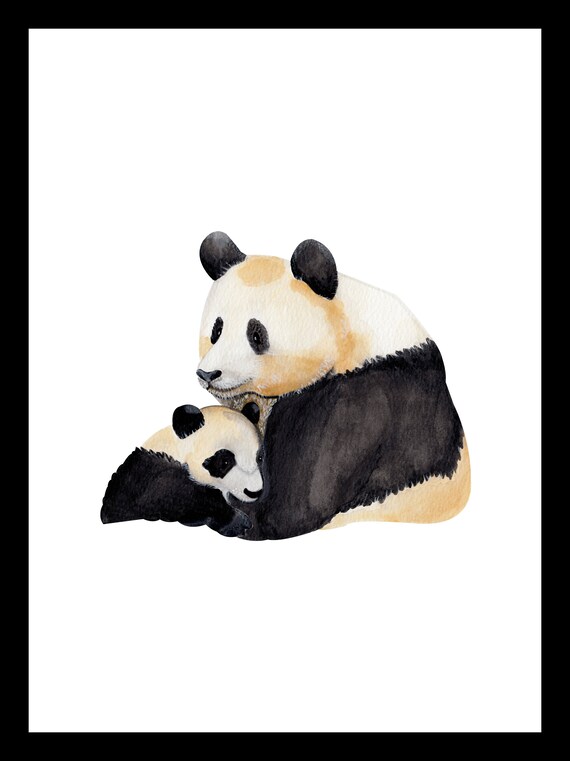 Panda Family Printable for Nursery Kids Room - Etsy