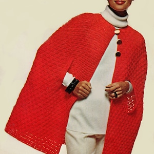 Cape Crochet Pattern, Long or Short Crochet Cape Pattern, Crochet Shawl Pattern, INSTANT Download Pattern PDF (1605)