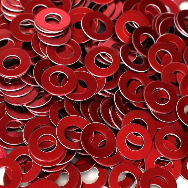 50 Anodized Aluminum Washers; Chainmail Jewelry Supplies, Aluminum Stamping Blanks, Supplies for Jewelry