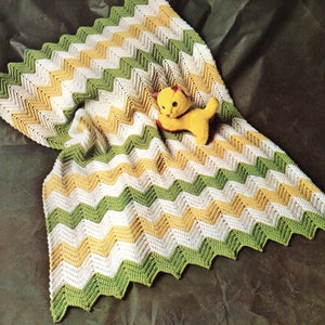 Baby Crochet Pattern, EASY Crochet Baby Afghan Pattern, Zig Zag or Ripple Crochet Baby Afghan Pattern, INSTANT Download Pattern PDF (1331)