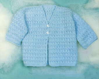 Baby Crochet Pattern, V Neck Crochet Baby Sweater Pattern, Crochet Baby Jacket Pattern, Baby Gift Idea, INSTANT Download Pattern PDF (1322)