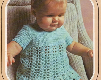 Baby Crochet Pattern, Crochet Baby Dress Pattern with  Diaper Cover /Pants /Soakers, Baby Girl Crochet, INSTANT Download Pattern PDF (1307)