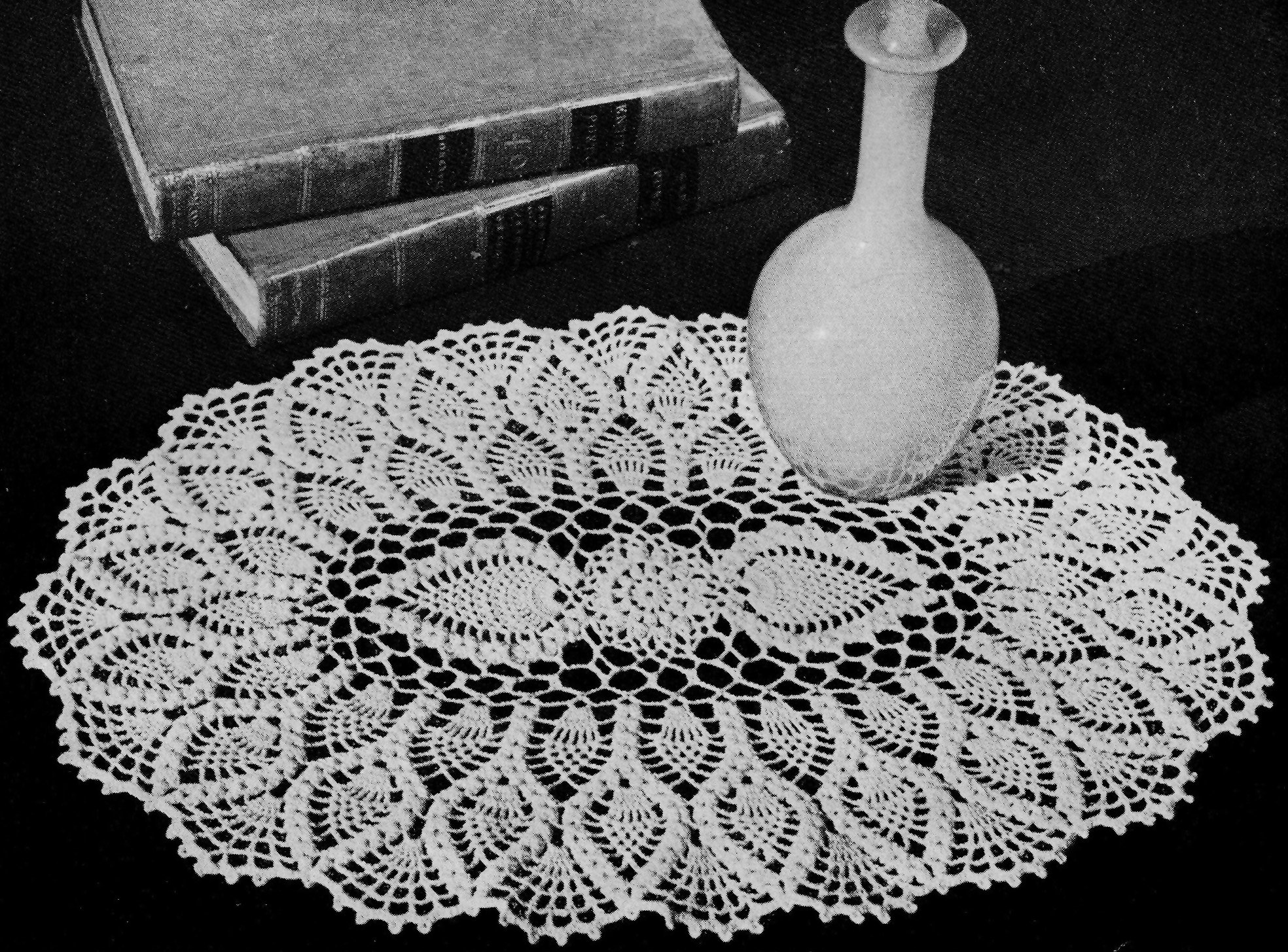 Doily Crochet Pattern Oval Pineapple Doily