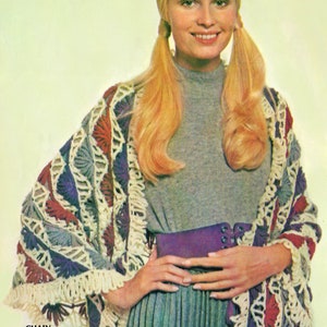 Shawl Crochet Pattern, Chain Stitch Crochet Shawl, Wrap or Stole Pattern, INSTANT Download Pattern PDF (1609)