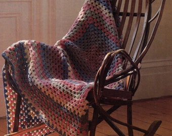 Afghan Crochet Pattern, EASY Granny Square Crochet Afghan Pattern, Handmade Gift Idea, INSTANT Download Pattern PDF (1022)