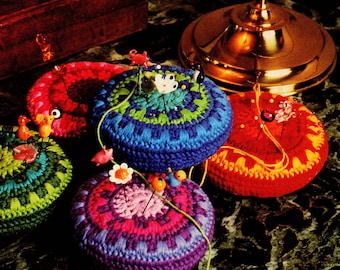 Patrón de crochet, patrón de crochet para decoración del hogar, patrón de alfiletero, alfiletero de regalo para costureras, descarga instantánea del patrón en PDF (1601)