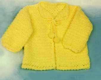 Baby Crochet Pattern, QUICK Crochet Baby Sweater Pattern, Crochet Baby Jacket Pattern, Baby Gift Idea, INSTANT Download Pattern PDF (1319)