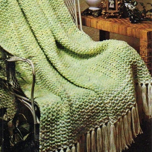 Afghan Knitting Pattern, Thick and Quick Simple Afghan Knitting Pattern,  PDF INSTANT Download Pattern (2016)