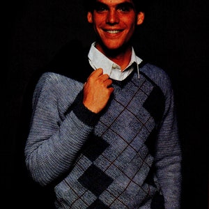 Crochet Pattern, Mens Pullover Sweater Crochet Pattern, Handmade Gift Idea, INSTANT Download Pattern PDF (1109)