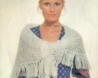 Shawl Crochet Pattern, Triangular Crochet Shawl Pattern, Crochet Wrap Pattern, INSTANT Download Pattern PDF (1604)