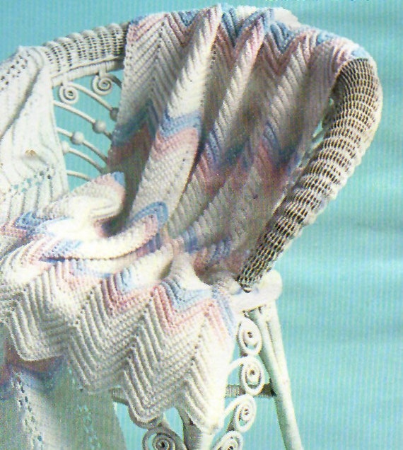 Baby Crochet Pattern, Simple Baby Afghan Crochet Pattern, Ripple