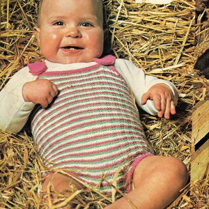 Baby Knitting Pattern, Baby Romper Knitting Pattern, 3 ply Knitting Pattern, INSTANT Download Pattern PDF (2321)