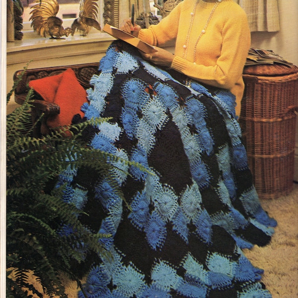 Afghan Crochet Pattern, Hairpin Lace Pattern, Bulky Crochet Afghan Pattern, Motif Crochet Pattern, INSTANT Download Pattern PDF (1026)