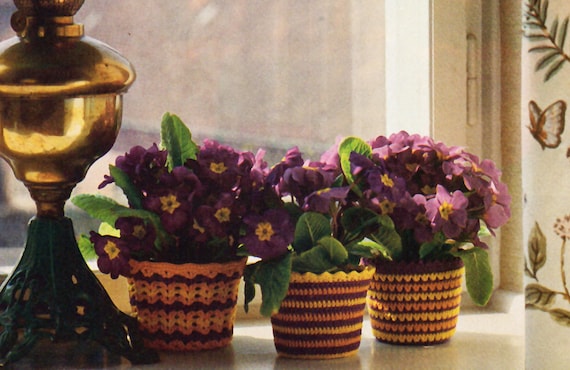 Crochet Pattern, Crochet Home Decor Pattern, Flowerpot Cover Pattern, Flower pot Gift for Gardener, INSTANT Download Pattern PDF (1023)