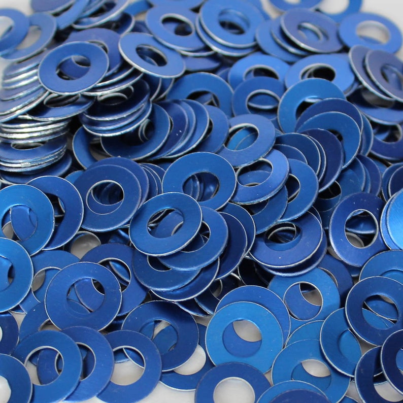 50 Anodized Aluminum Washers Chainmail Jewelry Supplies, Aluminum Stamping Blanks, Supplies for