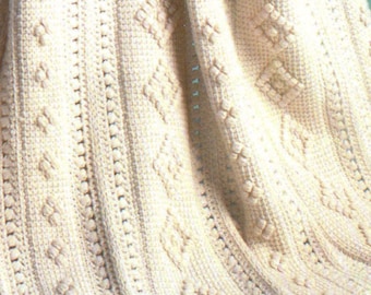 Baby Afghan Crochet Pattern, Baby Blanket Crochet Pattern,  Popcorn Baby Afghan Pattern, Nursery Decor, INSTANT Download Pattern PDF (1321)