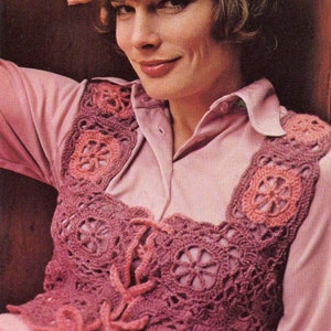Crochet Pattern, Womens Crochet Vest Pattern, Crochet Top Pattern, Crochet Clothing Pattern, INSTANT Downloadable Pattern in PDF (1103)