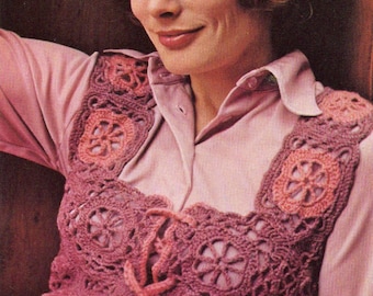 Patrón de crochet, Patrón de chaleco de crochet para mujer, Patrón de top de crochet, Patrón de ropa de crochet, Patrón descargable INSTANTE en PDF (1103)