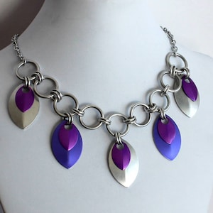 Stacked Scales Necklace Tutorial - Instant PDF Download - Chainmail Necklace Tutorial