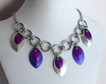 Stacked Scales Necklace Tutorial - Instant PDF Download - Chainmail Necklace Tutorial