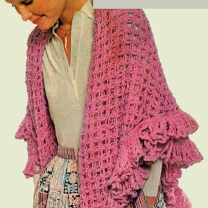 Shawl Crochet Pattern, Knot Stitch Crochet Shawl Pattern, Crochet Wrap Pattern, INSTANT Download Pattern PDF (1602)