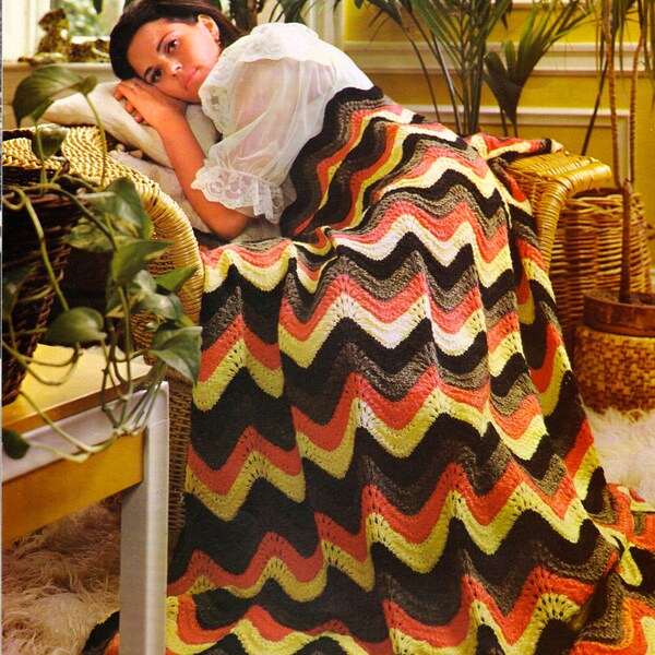 Chevron Afghan Knitting Pattern, Simple Zig-Zag or Ripple Afghan Knitting Pattern, Christmas Gift Idea,  PDF INSTANT Download Pattern (2013)