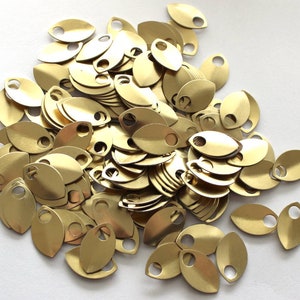 50 Small Anodized Aluminum Scales Chainmail Jewelry Supplies, Chainmaille Supplies, Chainmaille Scales, Jewelry Findings Gold