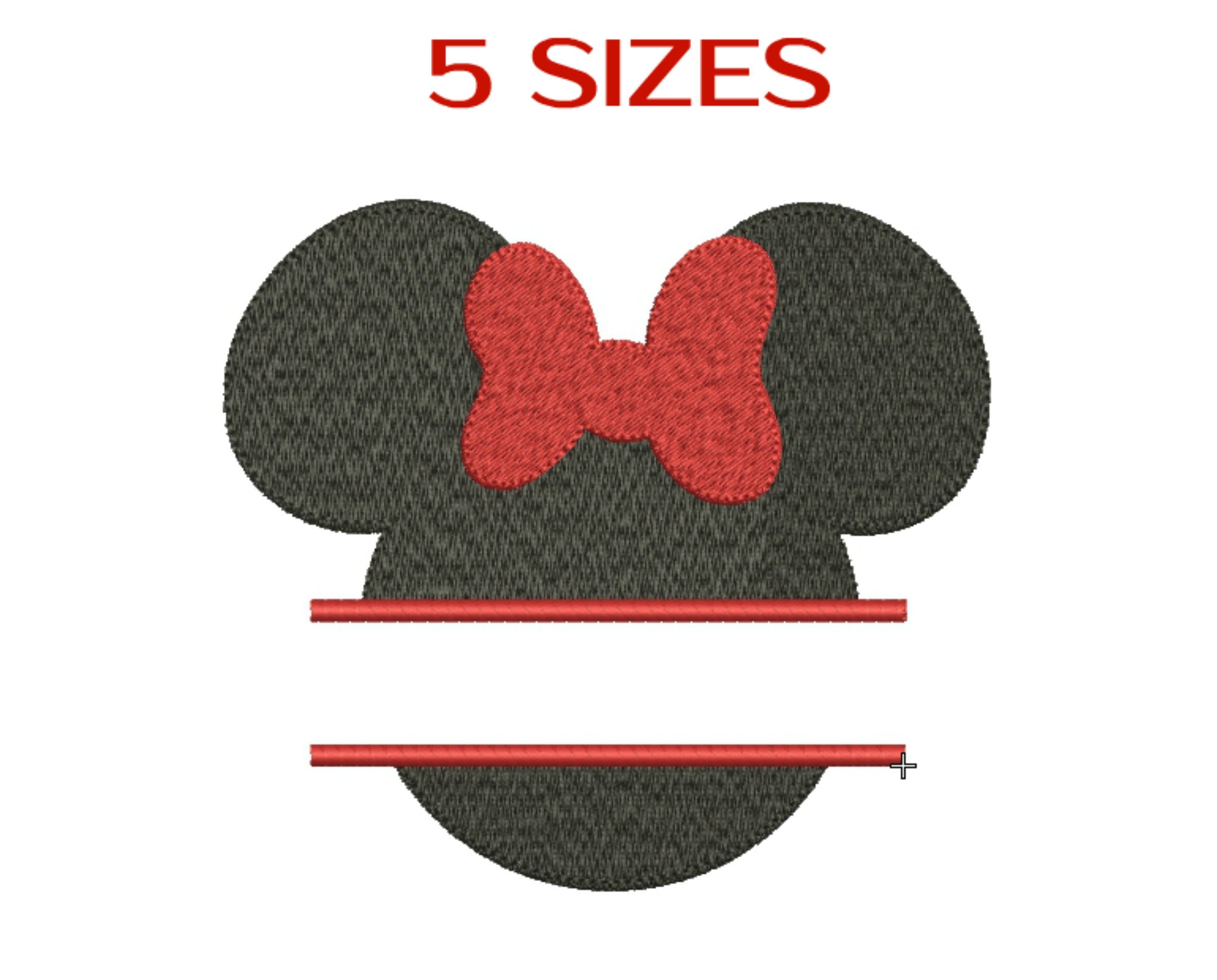 Mouse Head Split Embroidery Design Mouse Head Machine - Etsy