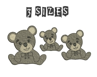 Diseño de bordado Animales Diseño de bordado Oso de peluche Diseños de bordado Oso