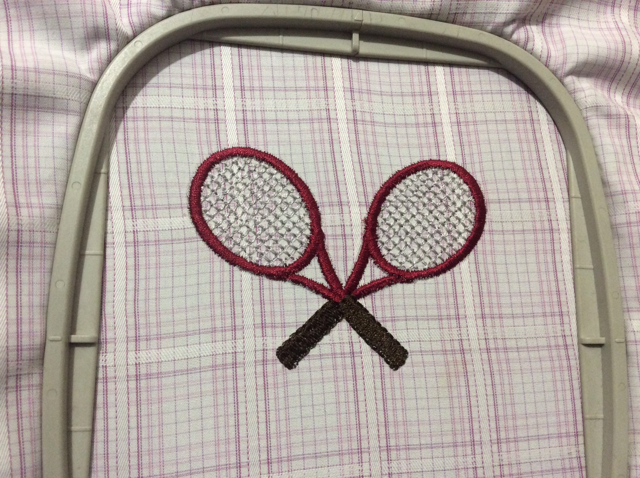 Two Tennis Racket Embroidery Design Racket Sport Machine Etsy