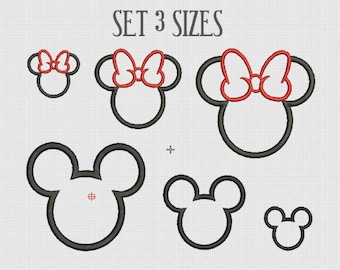 Machine Embroidery Designs Mouse SET Embroidery Design SET Mouse Instant Download Pattern Embroidery design Mouse SET 4x4