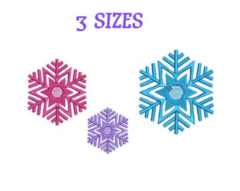 Snowflake Embroidery design Snow Flake Machine Embroidery designs Winter Snowflakes Pattern INSTANT DOWNLOAD 4x4 Stickdatei Schneeflocke