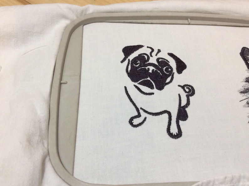 Dog Pug Embroidery Design Dog Animals Embroidery Designs Pug - Etsy