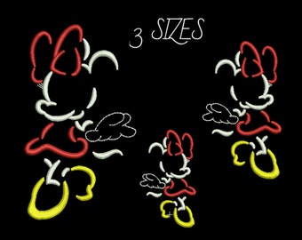 Mouse Machine Embroidery Designs Mouse Girl Embroidery Design Mouse Pattern Instant Download 4x4 5x7 Stickdatei Maus