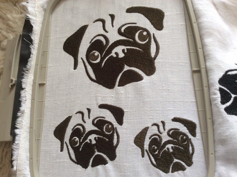 Pug Embroidery Design Animals Embroidery Designs Pug Dog - Etsy