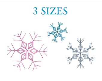 Snowflake Embroidery design Snow Flake Machine Embroidery designs Snowflakes Pattern INSTANT DOWNLOAD 4x4 Stickdatei Schneeflocke