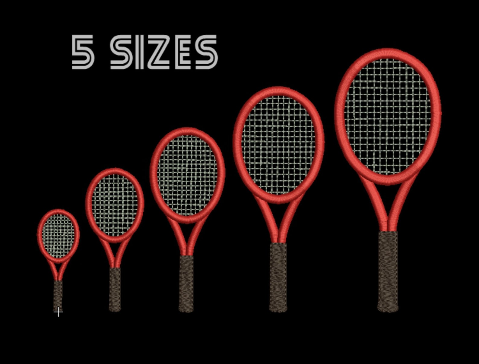 Tennis Racket Embroidery Design Racket Sport Machine Etsy